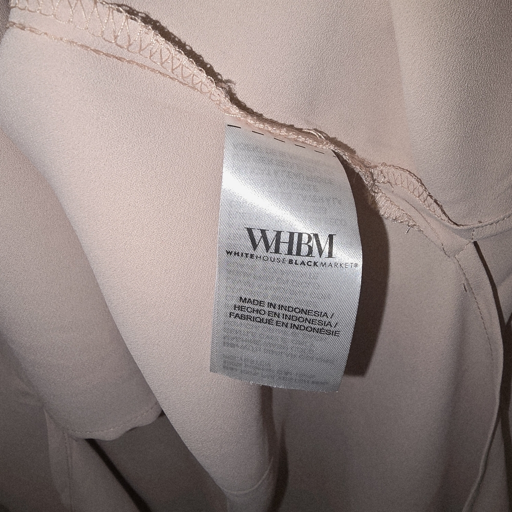 White House Black Market Blush Pink Blouse - Picture 6 of 8